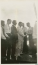 Image of President Roosevelt shaking hands with the crew of the S.S. Roosevelt